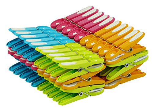 LAGUELLE – 60 pinzas de ropa antideslizantes – Fabricación francesa – surtidos verde, azul, naranja y rosa LAGUELLE – 60 pinzas de ropa antideslizantes – Fabricación francesa – surtidos verde, azul, naranja y rosa
