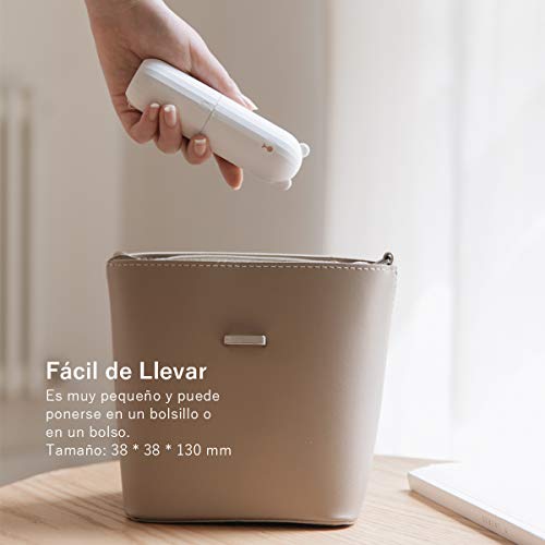 LaHuKo Mini Ventilador de Mano USB Portátil Pequeño y Silencioso con 2 Velocidades Recargable USB con Batería 2500mAh Duración 24h para Oficina Hogar Viajes Aire Libre (Blanco) LaHuKo Mini Ventilador de Mano USB Portátil Pequeño y Silencioso con 2 Velocidades Recargable USB con Batería 2500mAh Duración 24h para Oficina Hogar Viajes Aire Libre (Blanco)