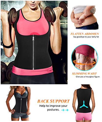 LaLaAreal Faja Reductora Adelgazante Abdominal Mujer Camiseta Sauna Chaleco Neopreno Comprecion para Fitness Postparto LaLaAreal Faja Reductora Adelgazante Abdominal Mujer Camiseta Sauna Chaleco Neopreno Comprecion para Fitness Postparto