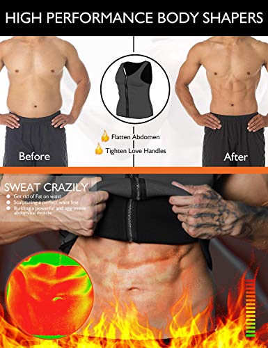 LaLaAreal Faja Reductora Adelgazante Hombre Neopreno Camiseta Reductora Compresion de Sauna Deportivo LaLaAreal Faja Reductora Adelgazante Hombre Neopreno Camiseta Reductora Compresion de Sauna Deportivo