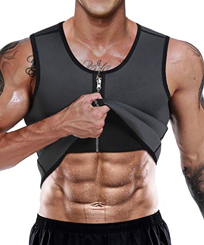 LaLaAreal Faja Reductora Adelgazante Hombre Neopreno Camiseta Reductora Compresion de Sauna Deportivo