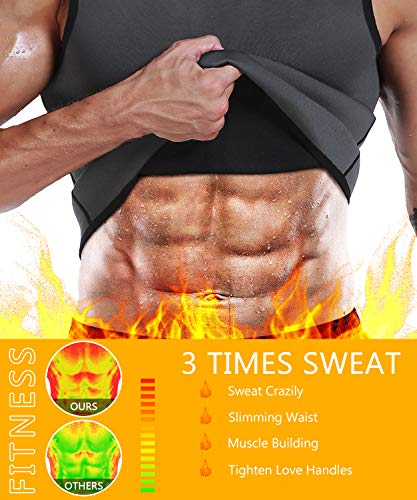 LaLaAreal Faja Reductora Adelgazante Hombre Neopreno Camiseta Reductora Compresion de Sauna Deportivo