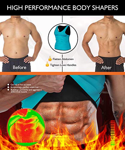 LaLaAreal Faja Reductora Adelgazante Hombre Neopreno Camiseta Reductora Compresion de Sauna Deportivo