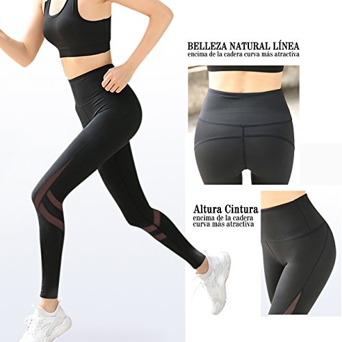 LaLaAreal Mallas Deportivas Mujer Pantalones Pirata Leggins Deportes para Running Yoga Fitness Gym