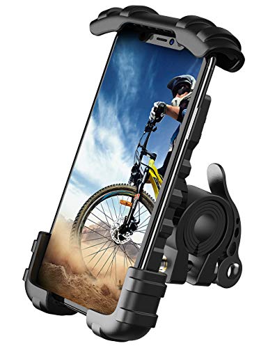 Lamicall Soporte Movil Bicicleta, Soporte Motocicleta - Rotación 360° Soporte Manillar para iPhone 12 Mini, 12 Pro Max, 11 Pro, XS Max, XR, X, 8, 7, 6S, Samsung S10 S9 S8, Huawei, 4.7-6.8" Smartphones