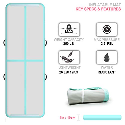 Lamlingo 2/3/4/5/6/7/8/9/10/11/12/15m Alfombrilla de Gimnasio Inflable Interior/Exterior/Gimnasio/Yoga/Entrenamiento Gimnasia Colchoneta Inflable Airtrack Fitness con Bomba de Aire Eléctrica 600W Lamlingo 2/3/4/5/6/7/8/9/10/11/12/15m Alfombrilla de Gimnasio Inflable Interior/Exterior/Gimnasio/Yoga/Entrenamiento Gimnasia Colchoneta Inflable Airtrack Fitness con Bomba de Aire Eléctrica 600W