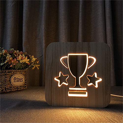 Lámpara de luz de Trofeo Mesa de iluminación de Madera Mesa de Comedor Regalo Cuna decoración de cumpleaños luz de sueño Lámpara de luz de Trofeo Mesa de iluminación de Madera Mesa de Comedor Regalo Cuna decoración de cumpleaños luz de sueño