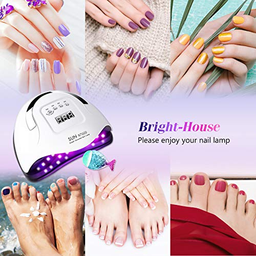 Lámpara de uñas 180W Profesional Secador de Uñas LED UV,5 modos para tiempo,99s Modo de calor bajo y Pantalla LCD para Manicura y Pedicura Lámpara de uñas 180W Profesional Secador de Uñas LED UV,5 modos para tiempo,99s Modo de calor bajo y Pantalla LCD para Manicura y Pedicura