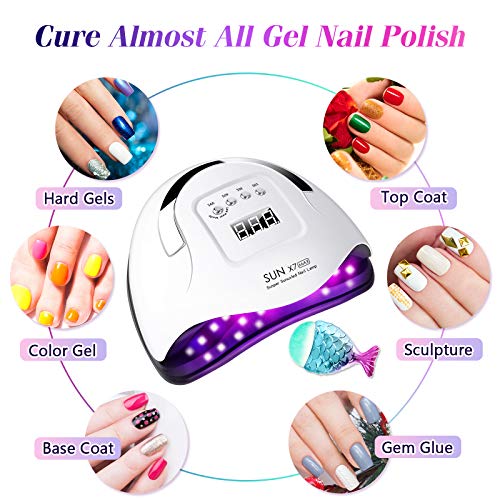 Lámpara de uñas 180W Profesional Secador de Uñas LED UV,5 modos para tiempo,99s Modo de calor bajo y Pantalla LCD para Manicura y Pedicura Lámpara de uñas 180W Profesional Secador de Uñas LED UV,5 modos para tiempo,99s Modo de calor bajo y Pantalla LCD para Manicura y Pedicura