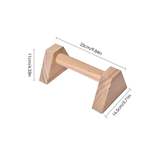 Lamptti Juego de 2 piezas de paralelos de madera, barras de flexión, soporte de empuje hacia arriba, barras de mano, paralelos de madera