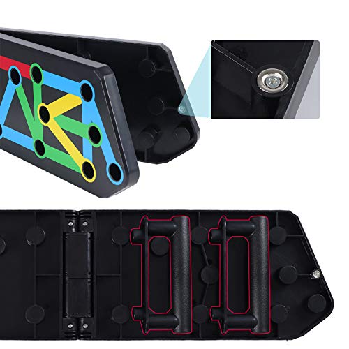 LAMZIEN 13 en 1 Push Up Board de Pesas, Tabla multifunción Plegable y Equipo de Fitness, Entrenamiento Corporal, portátil, Antideslizante, función de conteo LAMZIEN 13 en 1 Push Up Board de Pesas, Tabla multifunción Plegable y Equipo de Fitness, Entrenamiento Corporal, portátil, Antideslizante, función de conteo