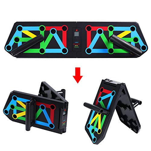 LAMZIEN 13 en 1 Push Up Board de Pesas, Tabla multifunción Plegable y Equipo de Fitness, Entrenamiento Corporal, portátil, Antideslizante, función de conteo LAMZIEN 13 en 1 Push Up Board de Pesas, Tabla multifunción Plegable y Equipo de Fitness, Entrenamiento Corporal, portátil, Antideslizante, función de conteo