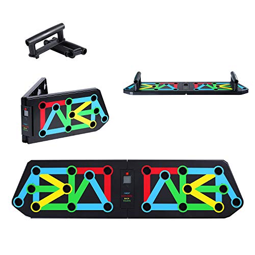 LAMZIEN 13 en 1 Push Up Board de Pesas, Tabla multifunción Plegable y Equipo de Fitness, Entrenamiento Corporal, portátil, Antideslizante, función de conteo LAMZIEN 13 en 1 Push Up Board de Pesas, Tabla multifunción Plegable y Equipo de Fitness, Entrenamiento Corporal, portátil, Antideslizante, función de conteo