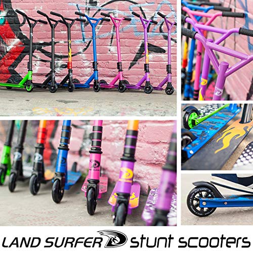Land Surfer- Patinete de trucos y saltos, Negro/Verde cin Calaveras Land Surfer- Patinete de trucos y saltos, Negro/Verde cin Calaveras