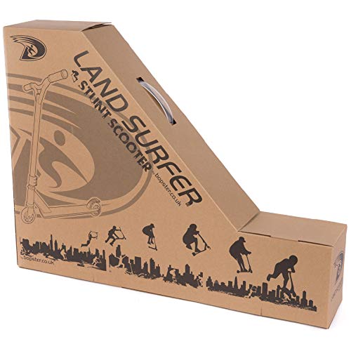 Land Surfer- Patinete de trucos y saltos, Negro/Verde cin Calaveras