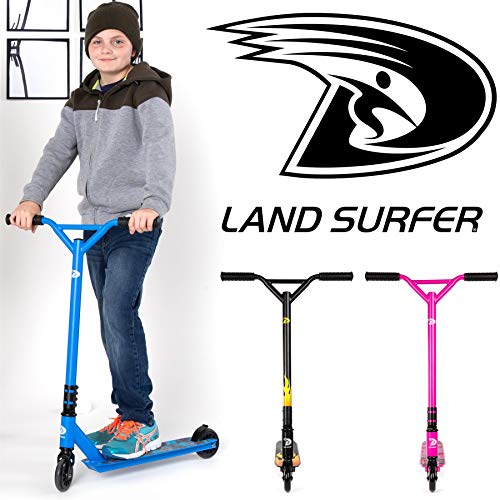 Land Surfer- Patinete de trucos y saltos, Rosa Camuflaje