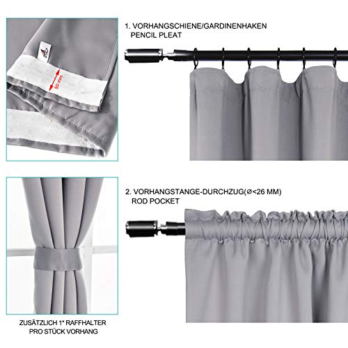 Laneetal Barra Cortina Doble Cara Grueso Suaves Evitar Rayos UV la Luz Proteccion Privacidad con Ojales para Salon Cocina Habitacion 2 Piezas 135x175cm Color Zarzamora Laneetal Barra Cortina Doble Cara Grueso Suaves Evitar Rayos UV la Luz Proteccion Privacidad con Ojales para Salon Cocina Habitacion 2 Piezas 135x175cm Color Zarzamora
