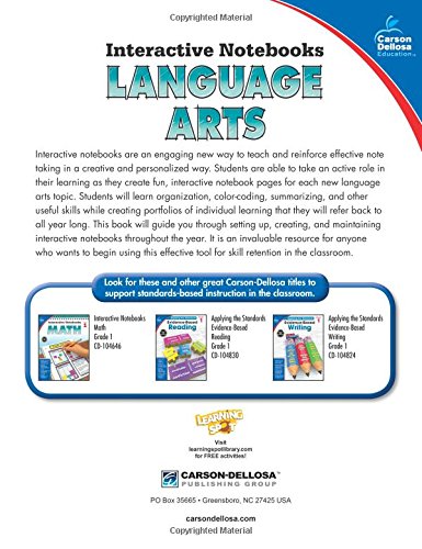 Language Arts, Grade 1 (Interactive Notebooks) Language Arts, Grade 1 (Interactive Notebooks)