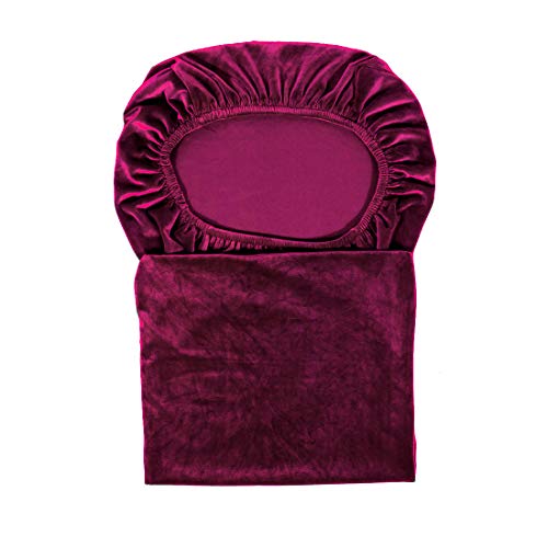 LANSHENG Fundas Cubiertas de Silla XL,Spandex elástico con Banda elástica, Fundas de Terciopelo para Silla de Comedor Grande para Restaurante, Banquete de Fiesta de Hotel (Vino Rojo,6 Fundas(XL)) LANSHENG Fundas Cubiertas de Silla XL,Spandex elástico con Banda elástica, Fundas de Terciopelo para Silla de Comedor Grande para Restaurante, Banquete de Fiesta de Hotel (Vino Rojo,6 Fundas(XL))