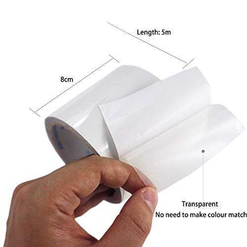 LANUCN Cinta de reparación de Carpa Cinta Adhesiva Transparente Resistente de 5 m para Carpas/toldos/glorietas/paños Recubiertos de PVC (8cm x 5m) LANUCN Cinta de reparación de Carpa Cinta Adhesiva Transparente Resistente de 5 m para Carpas/toldos/glorietas/paños Recubiertos de PVC (8cm x 5m)