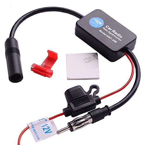 Lanyifang Amplificador de Señal Intensificador de Señal de Coche Estéreo FM y Am Antena de Señal de Radio Señal Aérea Amplificador en Línea Negro Cobre Lanyifang Amplificador de Señal Intensificador de Señal de Coche Estéreo FM y Am Antena de Señal de Radio Señal Aérea Amplificador en Línea Negro Cobre