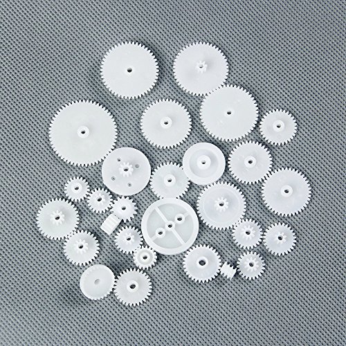 Laomao Juego de 75 unidades de ruedas dentadas de engranajes. Material: plástico. Piezas de robot. Accesorios DIY Laomao Juego de 75 unidades de ruedas dentadas de engranajes. Material: plástico. Piezas de robot. Accesorios DIY