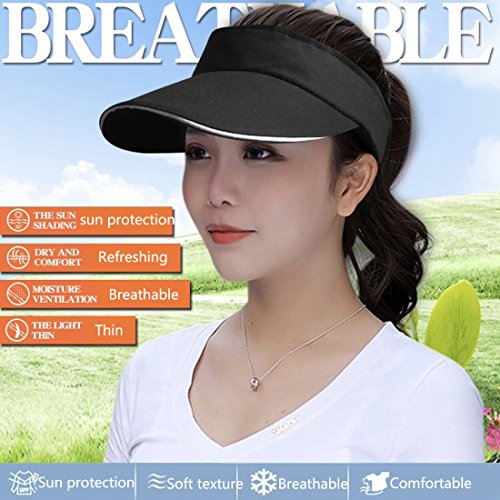 LAOWWO Viseras Hombre Mujer Sombrero Sol Golf Tennis Deporte Outdoor Running Visera Ajustable LAOWWO Viseras Hombre Mujer Sombrero Sol Golf Tennis Deporte Outdoor Running Visera Ajustable