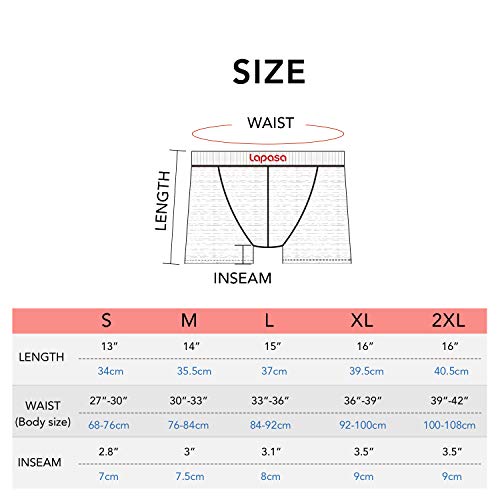 LAPASA Calzoncillos Bóxer Deportivo Hombre Secado Rápido y sin Olores, Calzoncillo Ligero para Viajar M16
