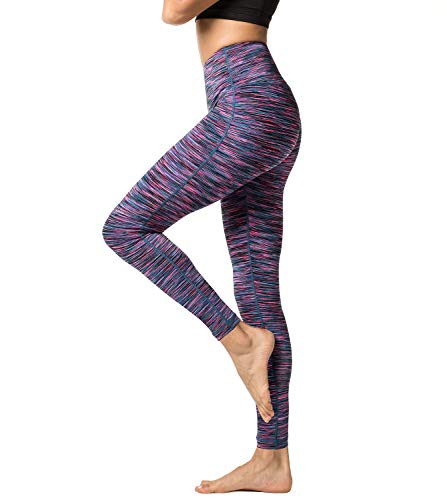 LAPASA Pantalón Deportivo de Mujer, Malla para Running, Yoga y Ejercicio. L01 (7.Authentic Purple, L/40-41 (Cintura 76-86, Pernera 66.5 cm))