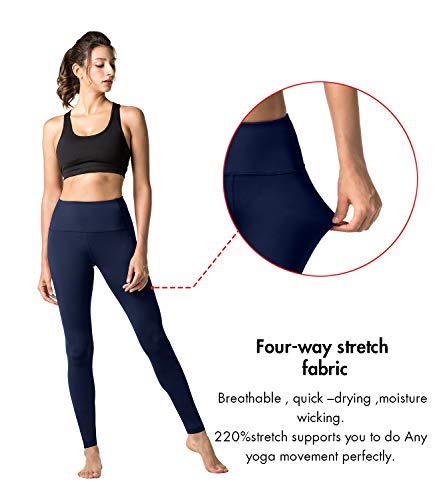 LAPASA Pantalón Deportivo de Mujer, Malla para Running, Yoga y Ejercicio. L01 (Azul Marino/Navy Blue, S) LAPASA Pantalón Deportivo de Mujer, Malla para Running, Yoga y Ejercicio. L01 (Azul Marino/Navy Blue, S)