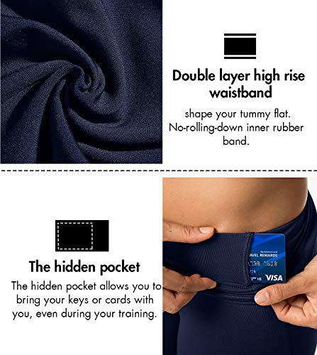 LAPASA Pantalón Deportivo de Mujer, Malla para Running, Yoga y Ejercicio. L01 (Azul Marino/Navy Blue, S) LAPASA Pantalón Deportivo de Mujer, Malla para Running, Yoga y Ejercicio. L01 (Azul Marino/Navy Blue, S)