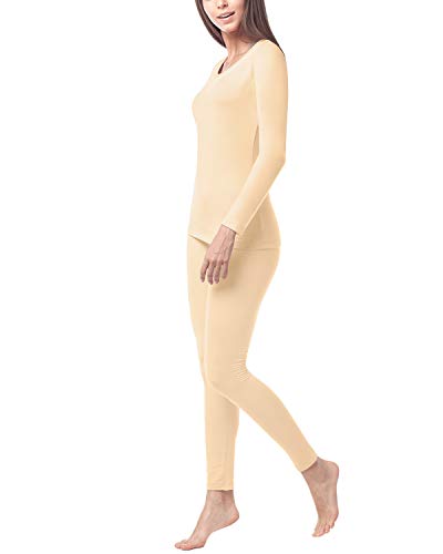 LAPASA Set de Ropa Térmica para Mujer Conjunto Térmico Ligero/Mid-Weight/Espeso Cuello Redondo-Brushed Back Fabric Technique- L17/L41/L44 LAPASA Set de Ropa Térmica para Mujer Conjunto Térmico Ligero/Mid-Weight/Espeso Cuello Redondo-Brushed Back Fabric Technique- L17/L41/L44