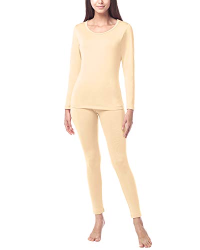 LAPASA Set de Ropa Térmica para Mujer Conjunto Térmico Ligero/Mid-Weight/Espeso Cuello Redondo-Brushed Back Fabric Technique- L17/L41/L44 LAPASA Set de Ropa Térmica para Mujer Conjunto Térmico Ligero/Mid-Weight/Espeso Cuello Redondo-Brushed Back Fabric Technique- L17/L41/L44