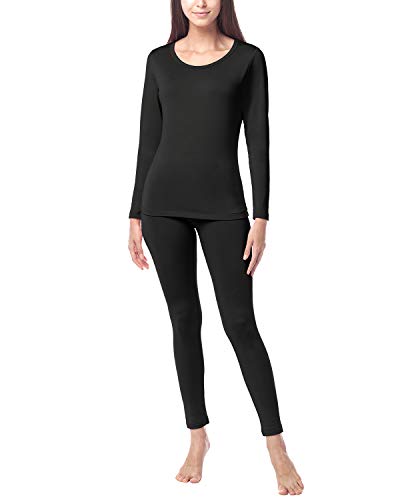 LAPASA Set de Ropa Térmica para Mujer Conjunto Térmico Ligero/Mid-Weight/Espeso Cuello Redondo-Brushed Back Fabric Technique- L17/L41/L44 LAPASA Set de Ropa Térmica para Mujer Conjunto Térmico Ligero/Mid-Weight/Espeso Cuello Redondo-Brushed Back Fabric Technique- L17/L41/L44