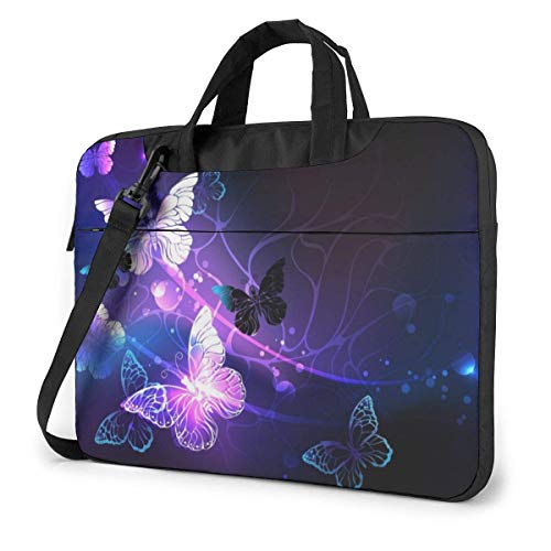 Laptop Notebook PC Bolsa de Hombro-Fondo con Mariposas nocturnas PC portátil Mochila de Hombro Bolsa Maletín Messenger con Correa 15.6 ″