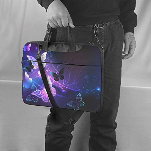 Laptop Notebook PC Bolsa de Hombro-Fondo con Mariposas nocturnas PC portátil Mochila de Hombro Bolsa Maletín Messenger con Correa 15.6 ″