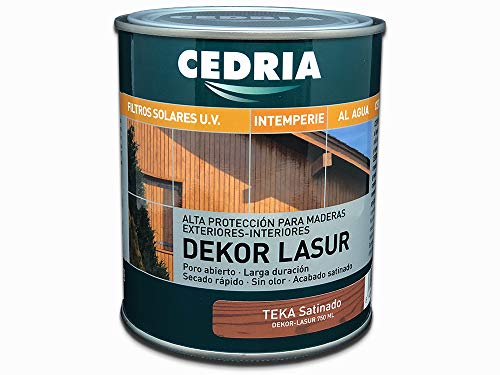 Lasur protector madera exterior al agua Cedria Dekor Lasur 750 ml (Teka) Lasur protector madera exterior al agua Cedria Dekor Lasur 750 ml (Teka)