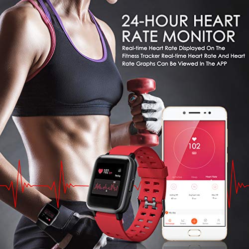 LATEC Pulsera Actividad Reloj Inteligente Impermeable IP68 Smartwatch Pantalla Táctil Completa con Pulsómetro Cronómetro Pulsera Deporte para Hombres Mujeres Niños con iOS y Android LATEC Pulsera Actividad Reloj Inteligente Impermeable IP68 Smartwatch Pantalla Táctil Completa con Pulsómetro Cronómetro Pulsera Deporte para Hombres Mujeres Niños con iOS y Android