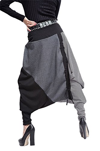 LATH.PIN Pantalones Mujer de Harén Moda Danza Harem Pantalón Boho Hippie Hip-Hop Pants