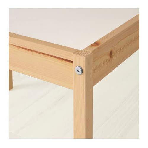 LÄTT - Mesa infantil con 2 sillas a juego de madera de pino, color blanco