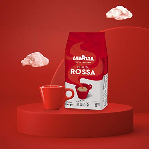 Lavazza Café en Grano Espresso Qualità Rossa, Paquete de 1 Kg Lavazza Café en Grano Espresso Qualità Rossa, Paquete de 1 Kg