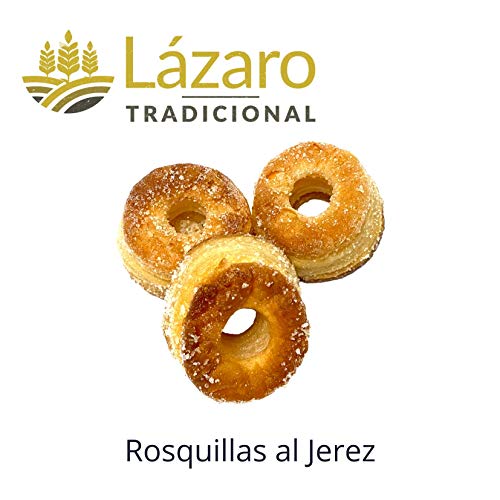 Lázaro Pack Surtido 2 Blister Rosquillas Al Jerez. 600 g, 1 Blister rosquillas Jerez originales 300g y 1 Blister de Rosquillas Jerez ralladas con Chocolate.