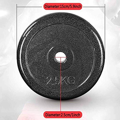 LAZNG Placas de Parachoques Placa de Peso olímpica 4 PCS Placas de Discos de Peso Olímpico, Estándar 1 Pulgada (Color : Negro, tamaño : 4x2.5KG)