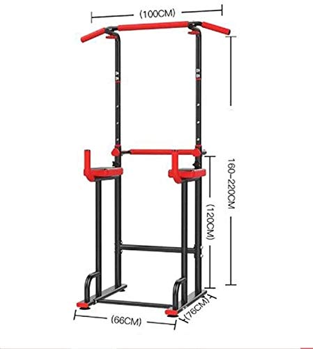 LAZNG Torre de energía Cuerpo de Entrenamiento de construcción Aparatos for hacer ejercicio Power Tower, Pull Up Dip Dip Bares estación Multigym alimentación del bastidor multifuncional ajustable empu