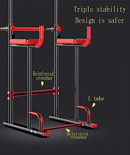 LAZNG Torre de energía Cuerpo de Entrenamiento de construcción Aparatos for hacer ejercicio Power Tower, Pull Up Dip Dip Bares estación Multigym alimentación del bastidor multifuncional ajustable empu