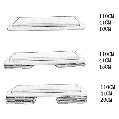 LAZYZ Step de Aeróbic, 3 Niveles De Altura Ajustable Plataformas De Paso Aptitud Yoga Banco con Mancuernas Bloque Extraíble Pedal Grande (Color : Rojo)