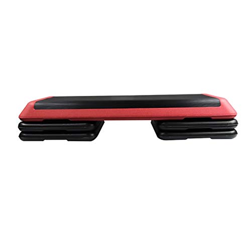 LAZYZ Step de Aeróbic, 3 Niveles De Altura Ajustable Plataformas De Paso Aptitud Yoga Banco con Mancuernas Bloque Extraíble Pedal Grande (Color : Rojo)