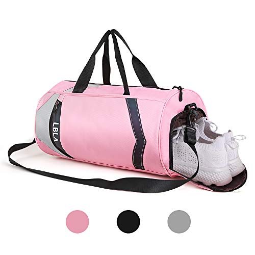 LBLA Bolsa de Deporte Ultraligera Almacenamiento Bolsa de Gimnasio y Fitness Separada en Seco y Húmedo Bolsa de Viaje Plegable para Gimnasio/Yoga/Los Deportes Hombres Mujeres Adulto Rosa LBLA Bolsa de Deporte Ultraligera Almacenamiento Bolsa de Gimnasio y Fitness Separada en Seco y Húmedo Bolsa de Viaje Plegable para Gimnasio/Yoga/Los Deportes Hombres Mujeres Adulto Rosa