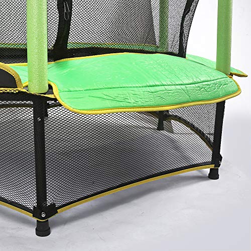 LBLA Trampolín para Niños ø 140 cm Interior/Exterior Cama Elástica Redonda con Recinto Red de Seguridad Trampolín de Jardín Ejercicio Fitness Jump para Infantil Chico Chica 3456 años