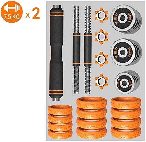 LCNING Pesas Mancuernas Set 33 Libras / 15 kg Aptitud Barra con Desmontaje de Equipo del Ejercicio de Entrenamiento en casa Herramientas de Trabajo Fuera (Color : 15kg) LCNING Pesas Mancuernas Set 33 Libras / 15 kg Aptitud Barra con Desmontaje de Equipo del Ejercicio de Entrenamiento en casa Herramientas de Trabajo Fuera (Color : 15kg)